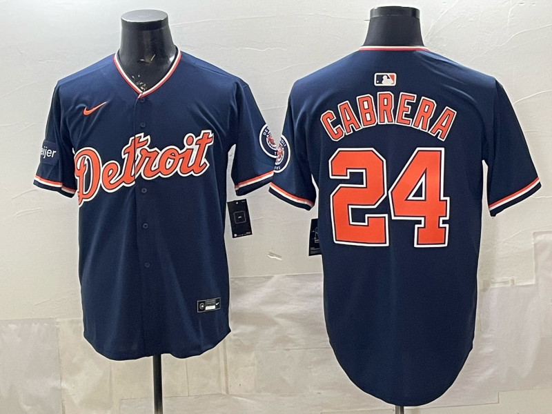 Men Detroit Tigers #24 Cabrera blue Game Nike MLB Jersey 20260402004->detroit tigers->MLB Jersey